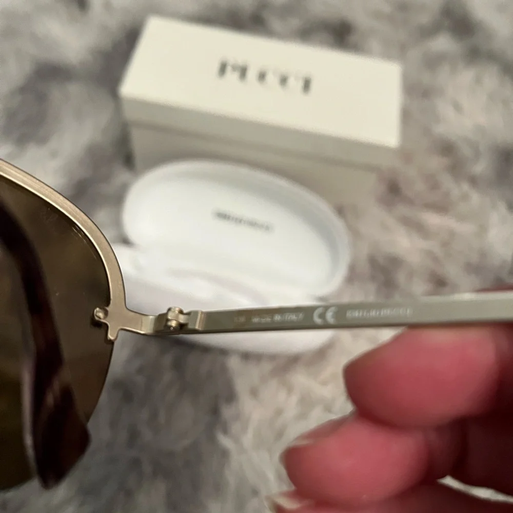 Emilio Pucci Gold Aviator Sunglasses